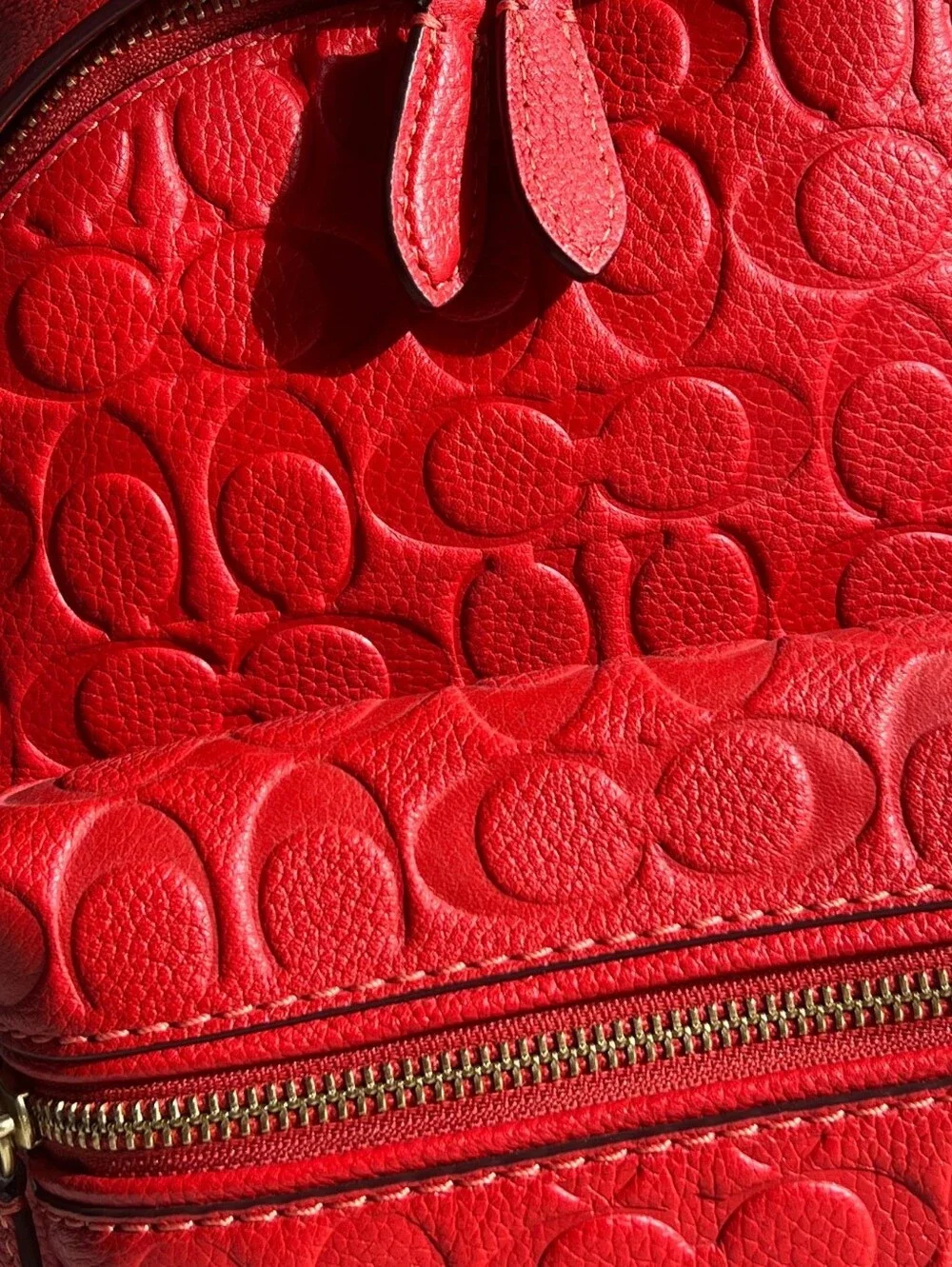 Coach Embossed Debossed Signature Leather Backpack NWT AUTHENTIC BAG